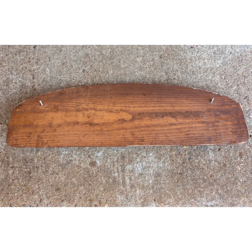 VTG Wood Coat Rack Village Scene Wall Mount Arched Cottage Americana Folk Art